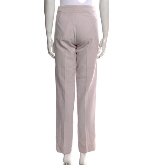 Max Mara Virgin Wool Beige Neutral Straight Leg Slack Work Pants Size Large - Picture 3 of 9